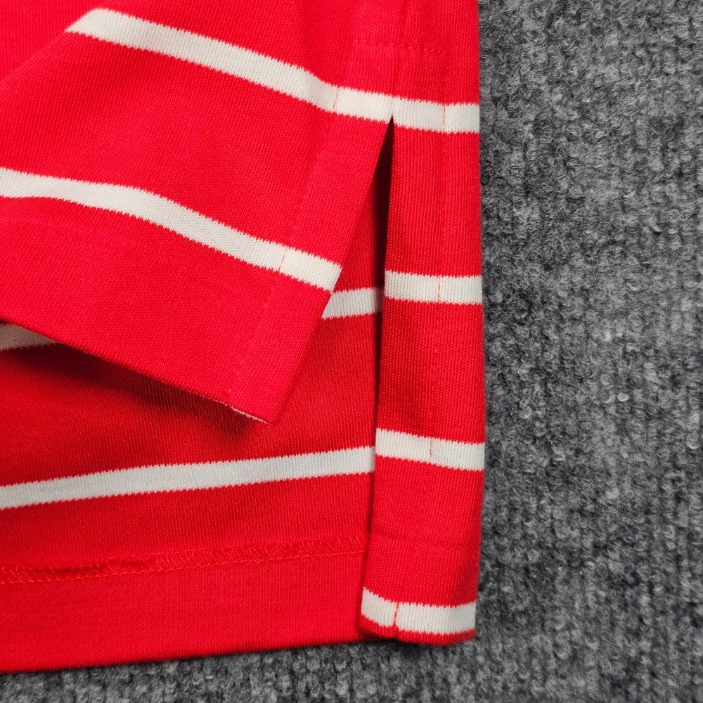Polo Ralph Lauren Shirt Men Medium Red White Striped Custom Slim Performance
